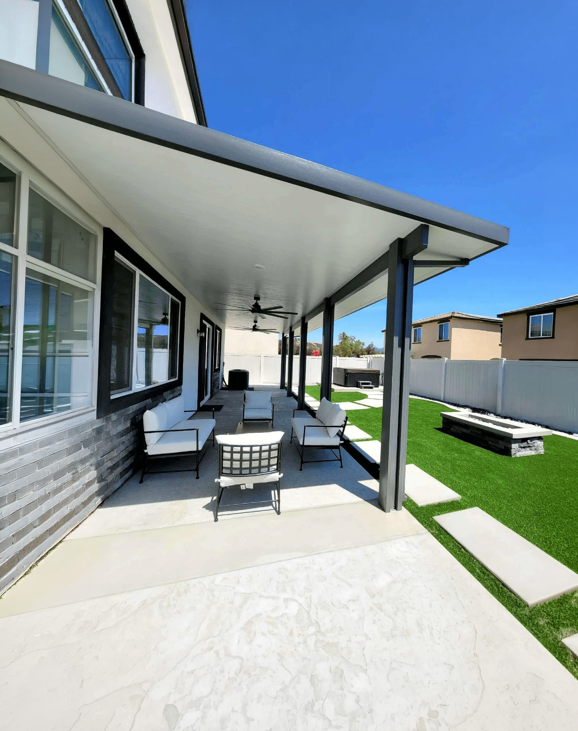 Modern insulated patio cover